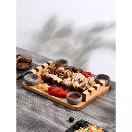 Доска деревянная для подачи шашлыка adelica