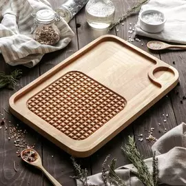 Доска сервировочная доляна, 35231,8 см, пропитка маслом, береза