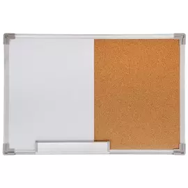 Доска магнитная односторонняя, 2 поверхности: под кнопки, маркер