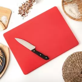 Доска профессиональная разделочная hanna knvell, 40301.2 см, полиэтилен, красная