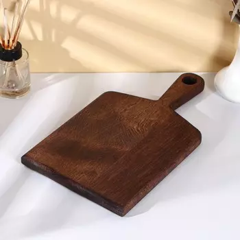 Доска разделочная деревянная для подачи с ручкой adelica, 3419,52 см, темный граб