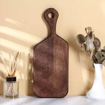 Доска разделочная деревянная для подачи с ручкой adelica, 3614,52 см, темный граб