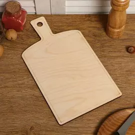 Доска разделочная и сервировочная двухсторонняя, цилиндровая, с ручкой, 32180.6 см