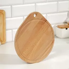 Доска разделочная и сервировочная, круглая, бук d=24 см, толщина 1,2 см