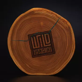 Доска разделочная из спила wild kitchen, d=160-200 мм, цельный массив кедра