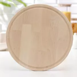 Доска разделочная деревянная круглая доляна