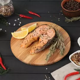 Доска разделочная деревянная круглая magistro, d=23 см, дуб