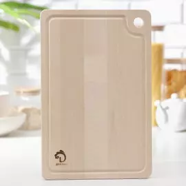 Доска разделочная деревянная с канавкой, 33221,5 см, береза