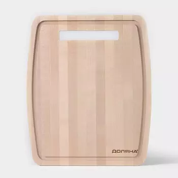 Доска разделочная деревянная с желобом доляна, 30250,8 см, массив березы