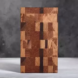 Доска разделочная торцевая, 20 х 35 х 2,5 см, массив дуба, ореха