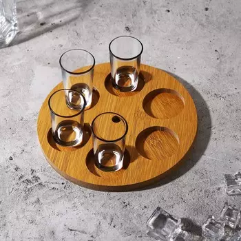 Доска сервировочная для подачи шотов, дерево