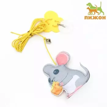 Дразнилка для кошек на креплении с бубенчиком