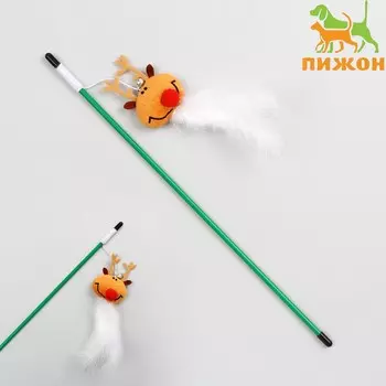 Новый год. дразнилка-удочка для кошек с бубенчиком