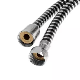 Душевой шланг luazonaqua la01pb, 150 см, с пластиковой конусообразной гайкой, пвх, черный