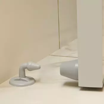 Дверной ограничитель lockland, изогнутый, цвет серый