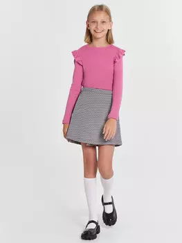 Джемпер для девочек с декоративными крылышками в розовом оттенке