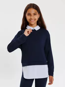 Джемпер для девочек в темно-синем цвете