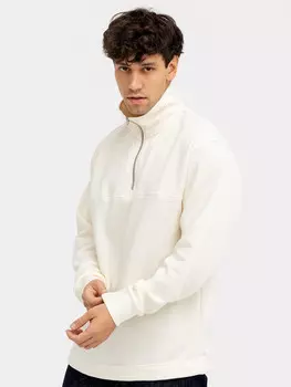 Джемпер мужской с воротником-стойкой в бежевом оттенке