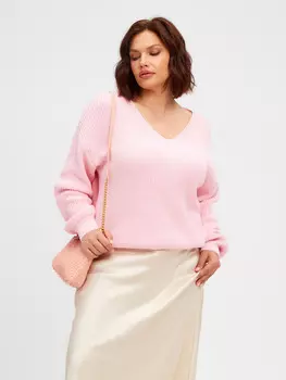 Джемпер оверсайз с вырезом