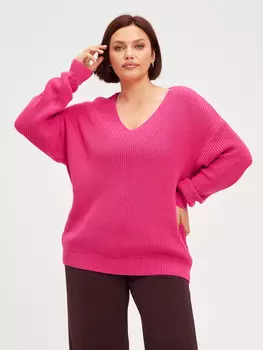 Джемпер оверсайз с вырезом