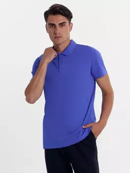 Джемпер-поло хлопковый в голубом оттенке