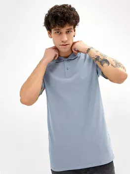 Джемпер-поло хлопковый в сером цвете