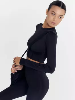 Джемпер женский для занятий спортом черный