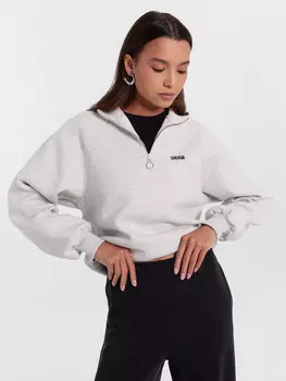 Джемпер женский в цвете серый меланж