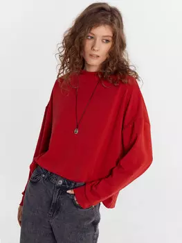 Джемпер женский в клюквенно-красном цвете