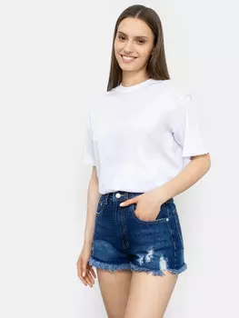 Джинсовые шорты мини с