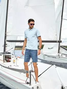 Джинсовые синие шорты для мужчин