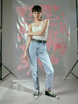 Джинсы женские голубые