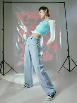 Джинсы женские голубые