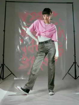 Джинсы женские леопардовые