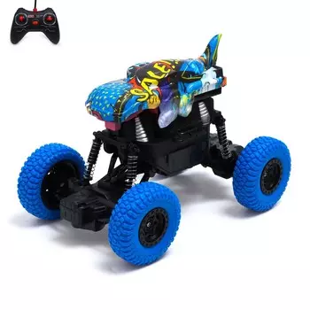 Машинка на пульте управления dino, 1:20, работает от аккумулятора, цвет синий