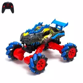 Джип радиоуправляемый dino, 4wd полный привод, движение во всех направлениях, работает от аккумулятора, цвет синий