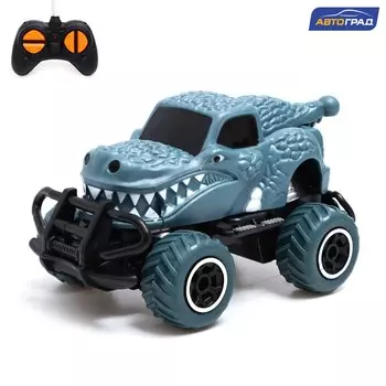 Машинка на пульте управления dino, работает от батареек, цвет синий