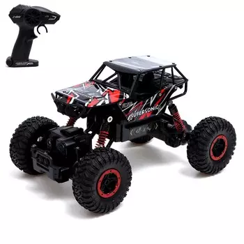 Джип радиоуправляемый monster, 1:16, 4wd, работает от аккумулятора, цвет красный
