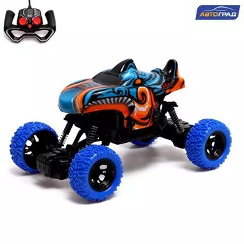 Машинка на пульте управления monster, 1:16, свет, работает от аккумулятора, цвет синий