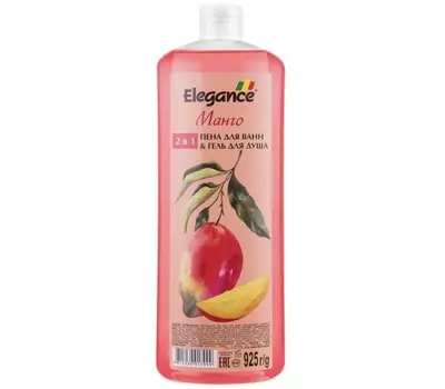 ELEGANCE Пена для ванн & Гель для душа 2 в 1 Манго, 925г