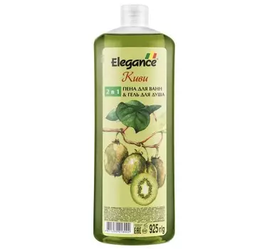 ELEGANCE Пена для ванн & Гель для душа 2 в 1 Киви, 925г