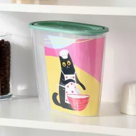 Емкость для сыпучих продуктов с крышкой 1,5 л