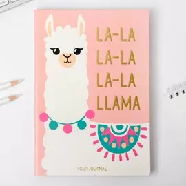 Ежедневник la-la llama, 96 л, искусственная кожа