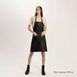 Фартук для мастера, джинсовый, черный