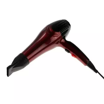 Фен luazon lf-28, 1600 вт, 2 скорости, 3 температурных режима, 3 насадки, расчески, черный,