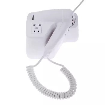 Фен настенный luazon lge-007, 1600 вт, 2 скорости, крепление (в комплекте), белый