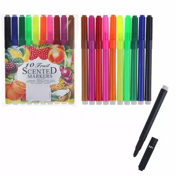 Фломастеры, 10 цветов,