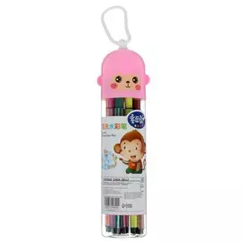 Фломастеры 12 цветов, в тубусе, вентилируемый колпачок