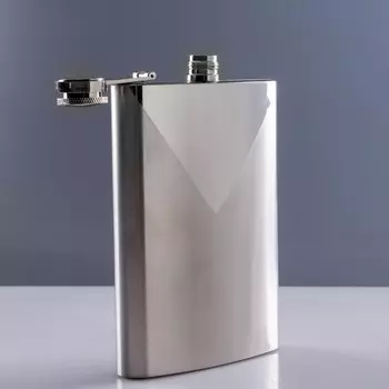 Фляжка под нанесение drake, 240 мл, хром