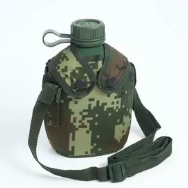 Фляжка армейская походная аdventure для воды, 1 л, металл, зеленая